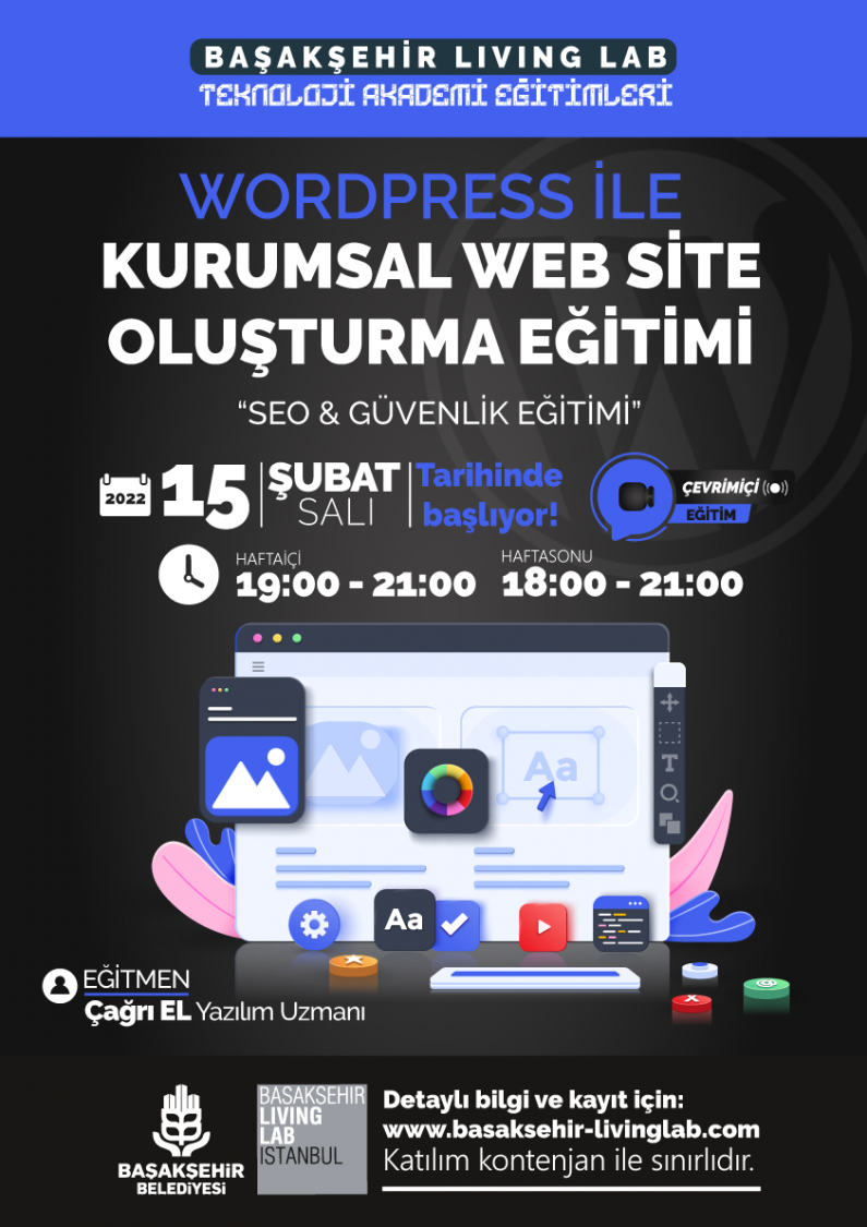 Başakşehir LivingLab WordPress İle Kurumsal Web Sitesi Oluşturma & SEO & Güvenlik Eğitimi